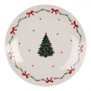 Porcelánový dezertní talířek se stromky Christmas Harmony - Ø 20*2 cm