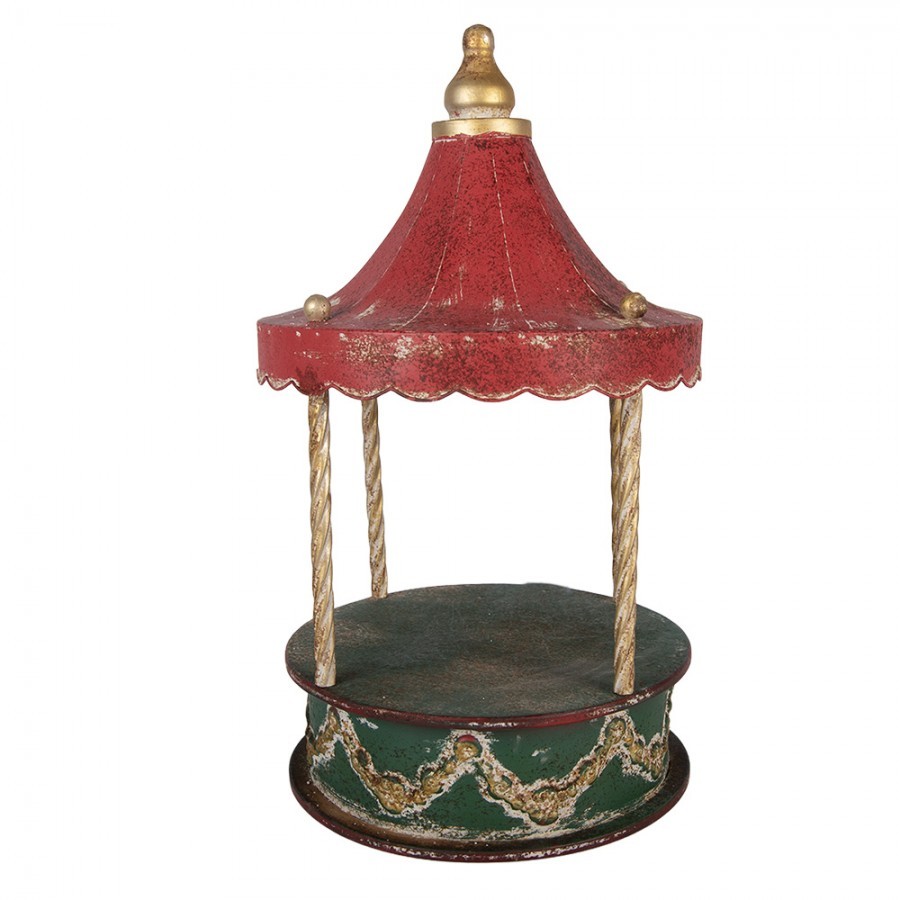 Vintage kovový kolotoč – Kouzlo starých Vánoc - Ø 27*48 cm