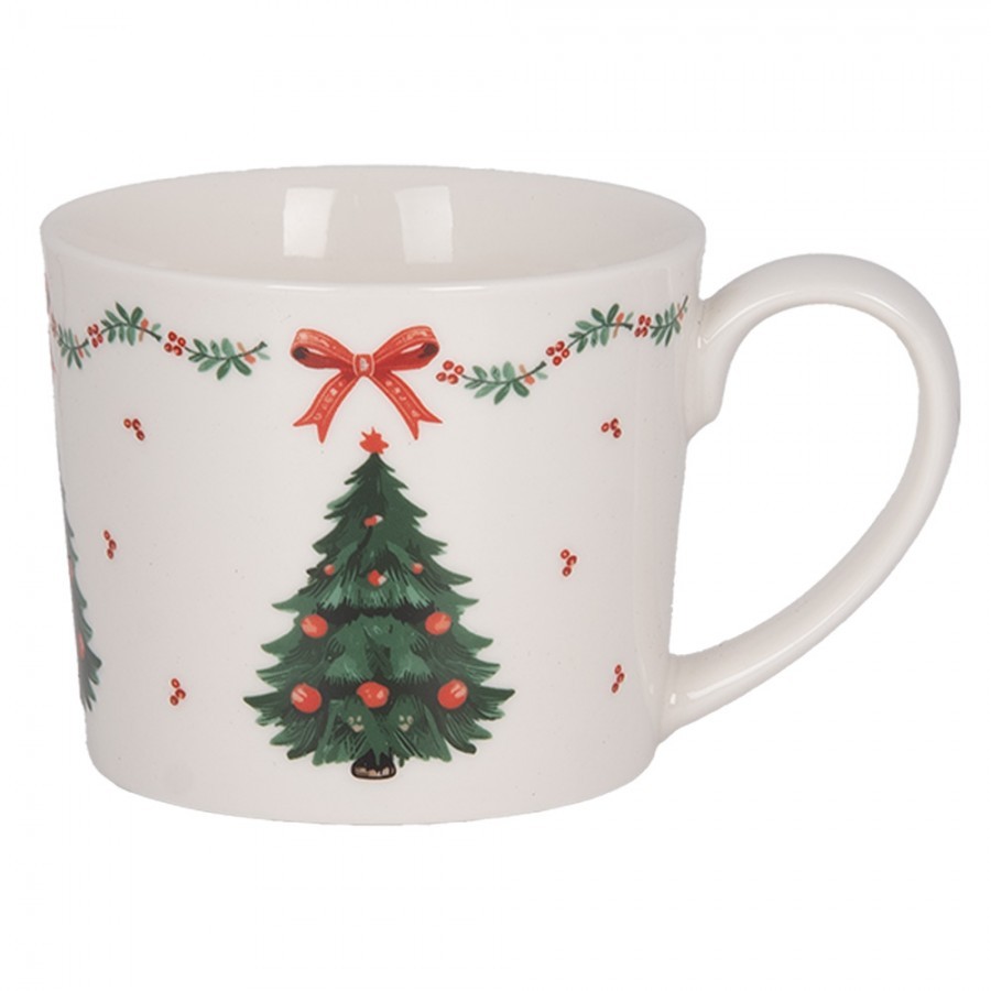 Porcelánový hrnek se stromky Christmas Harmony - 12*8*7 cm / 275 ml