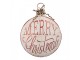 Béžová antik nástěnná kovová cedule Merry Christmas - 40*4*53 cm Clayre & Eef