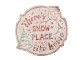 Závěsná kovová cedule Snow Place - 40*1*39 cm Clayre & Eef