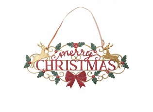 Závěsná kovová cedule Merry Christmas - 70*1*34 cm