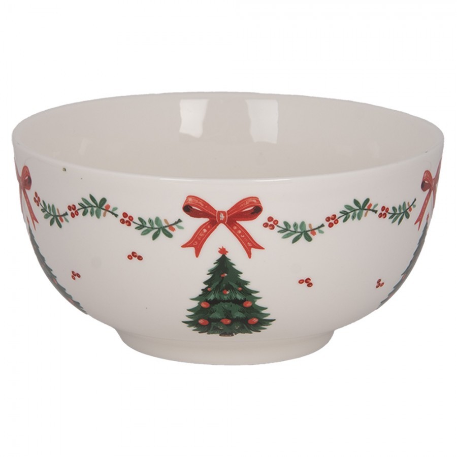 Miska na polévku se stromky Christmas Harmony - Ø 14*7 cm / 500 ml