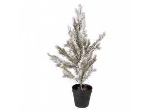 Mini Artificial Christmas Tree 20x20x60 Cm White Plastic - 20*20*60 cm