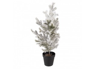 Mini Artificial Christmas Tree 20x20x60 Cm White Plastic - 20*20*60 cm