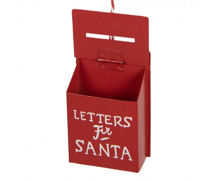 Christmas Ornament Mailbox 5x3x8 Cm Red Metal - 5*3*8 cm Clayre & Eef