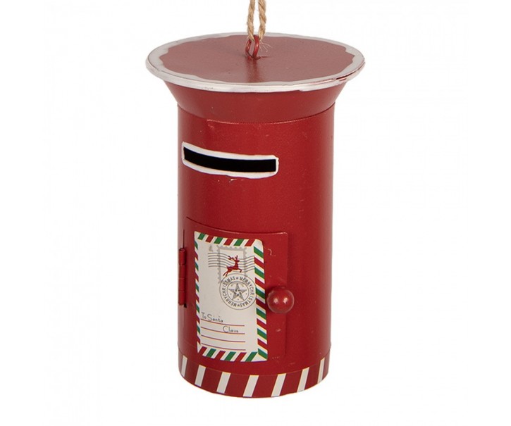 Christmas Ornament Mailbox ? 7x11 Cm Red Metal - 12*8 cm Clayre & Eef