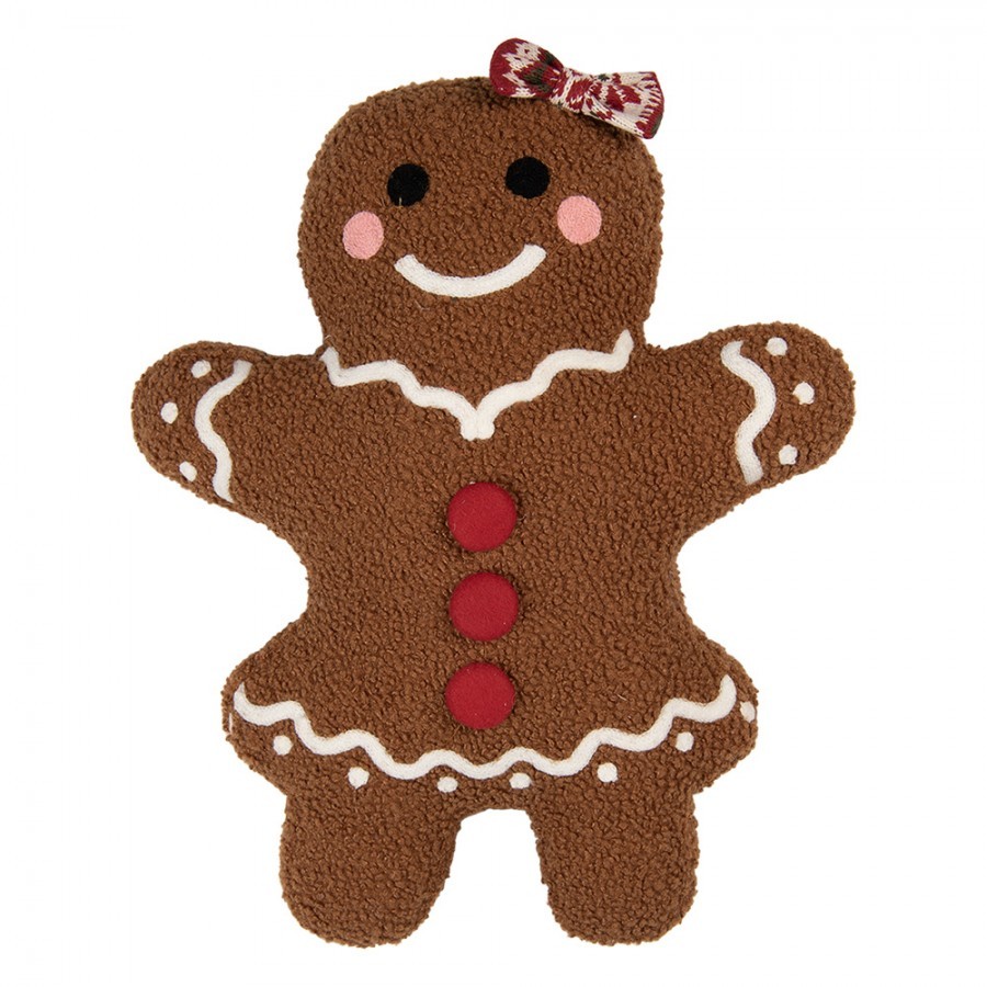 Dekorativní vánoční polštář Perníková holčička Gingerbread - 35*5*44 cm