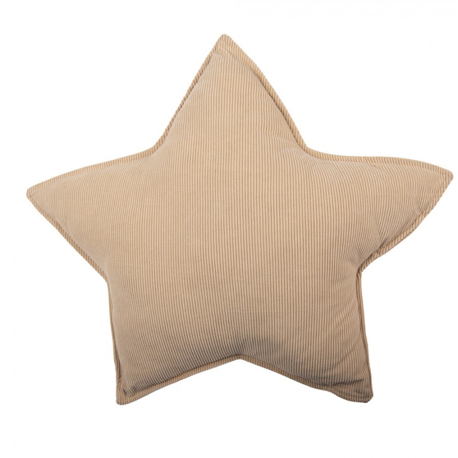 Béžový dekorativní polštář ve tvaru hvězdy Star - 53*5*53 cm