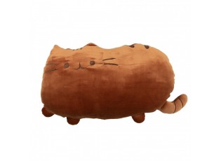 Rezavý dekorativní polštář ve tvaru kočičky Cat - 40*5*28 cm