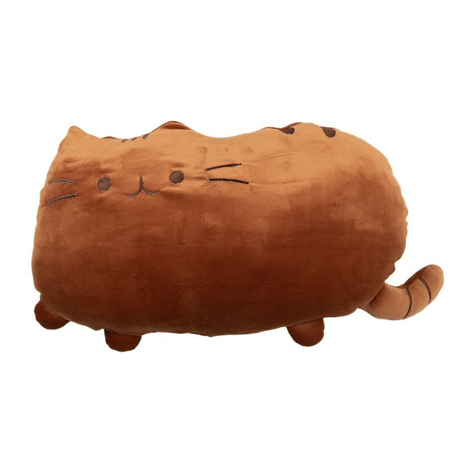 Rezavý dekorativní polštář ve tvaru kočičky Cat - 40*5*28 cm