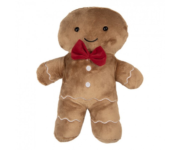 Decorative Cushion Gingerbread Man 20x5x35 Cm Brown Polyester - 20*5*35 cm Clayre & Eef