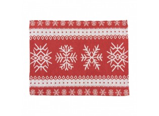 6ks červené prostírání s vločkami - 33*45 cm