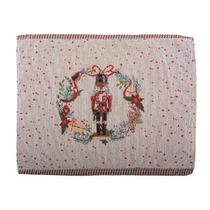 6ks béžové prostírání s Louskáčkem - 33*45 cm