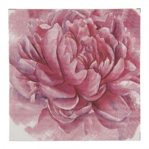 Romantické papírové ubrousky s pivoňkou - 33*33 cm (20ks)
