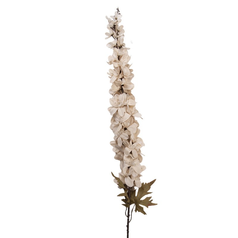 Dekorace umělá květina ostrožka Delphinium s bílým květem - 8*8*124 cm