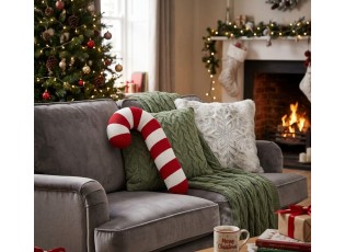 Dekorativní polštář ve tvaru cukrové hole Candy Cane - 20*5*50 cm