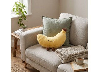 Veselý dekorativní polštář ve tvaru banánu Banana - 52*12*20 cm