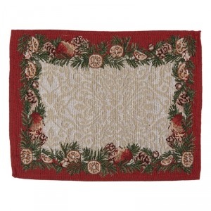 6ks látkové prostírání s vánoční girlandou - 33*45 cm
