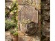 Hnědý antik plechový nástěnný držák na květiny Welcome Garden - 23*10*36 cm Clayre & Eef