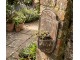 Hnědý antik plechový nástěnný držák na květiny Welcome Garden - 23*10*36 cm Clayre & Eef