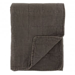 Mocca přehoz s opraným vzhledem Aix Vintage Quilt - 130*180 cm
