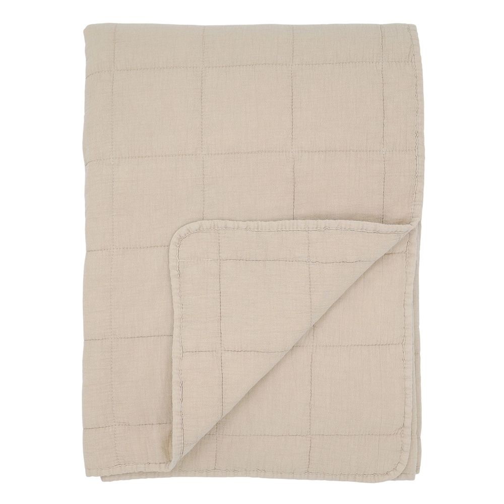 Béžový přehoz s opraným vzhledem Aix Vintage Quilt - 130*180 cm