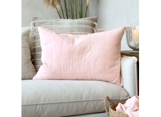 Růžový povlak na polštář s opraným vzhledem Aix Vintage Quilt - 60*40 cm
