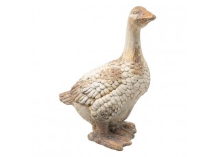 Béžová antik dekorace husa - 35*23*51 cm