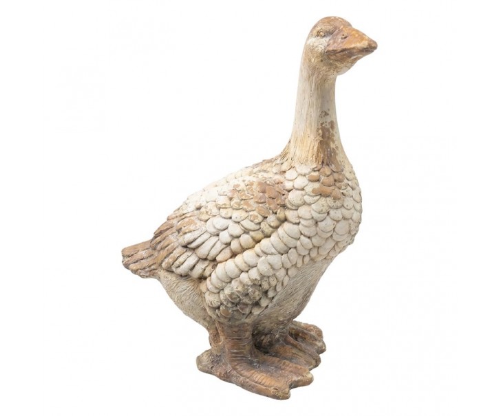 Béžová antik dekorace husa - 35*23*51 cm Clayre & Eef