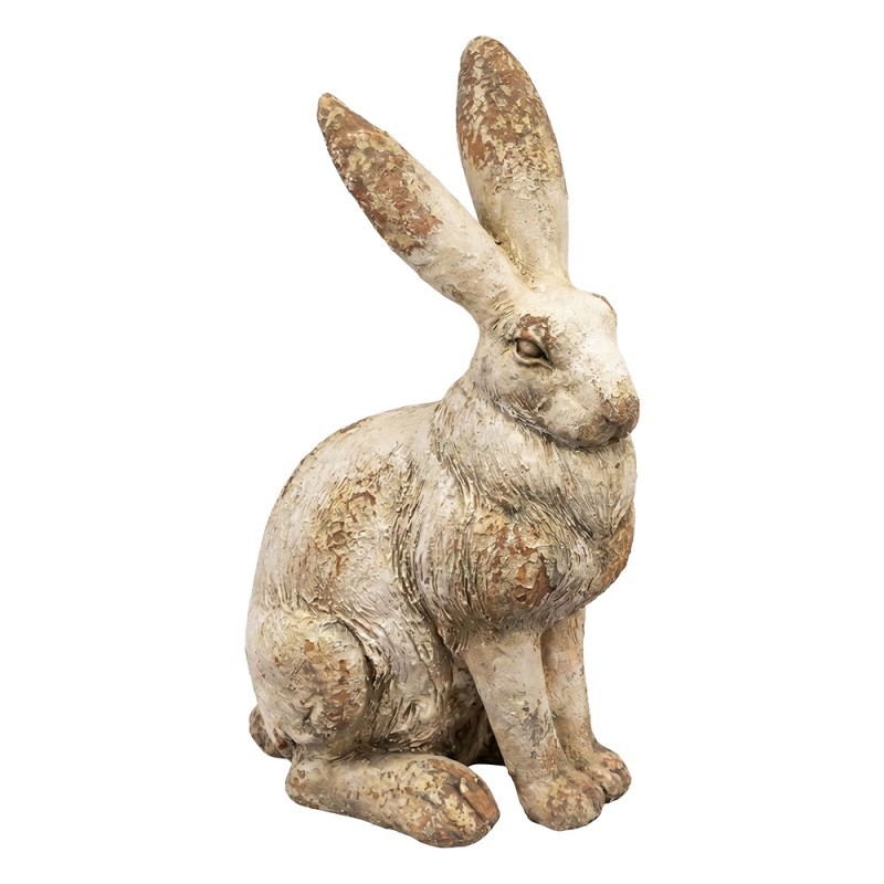 Béžová antik dekorativní figurka zajíc - 34*24*55 cm