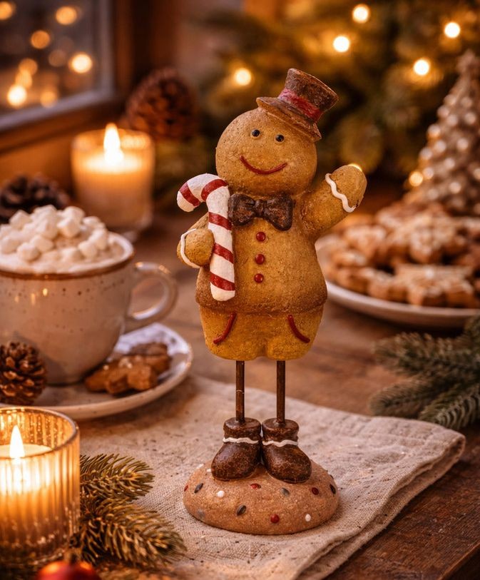 Vánoční dekorace Perníček Gingerbread Man - 10*8*23 cm