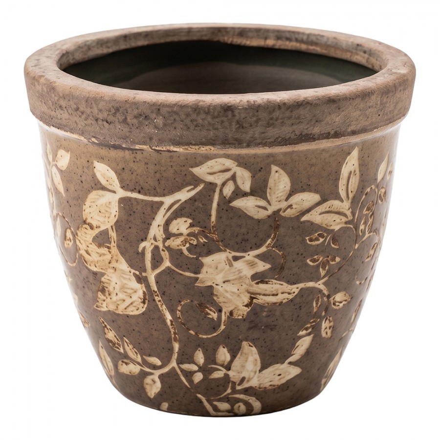 Dekorativní obal na květináč Vintage Charm S - Ø 13*11 cm