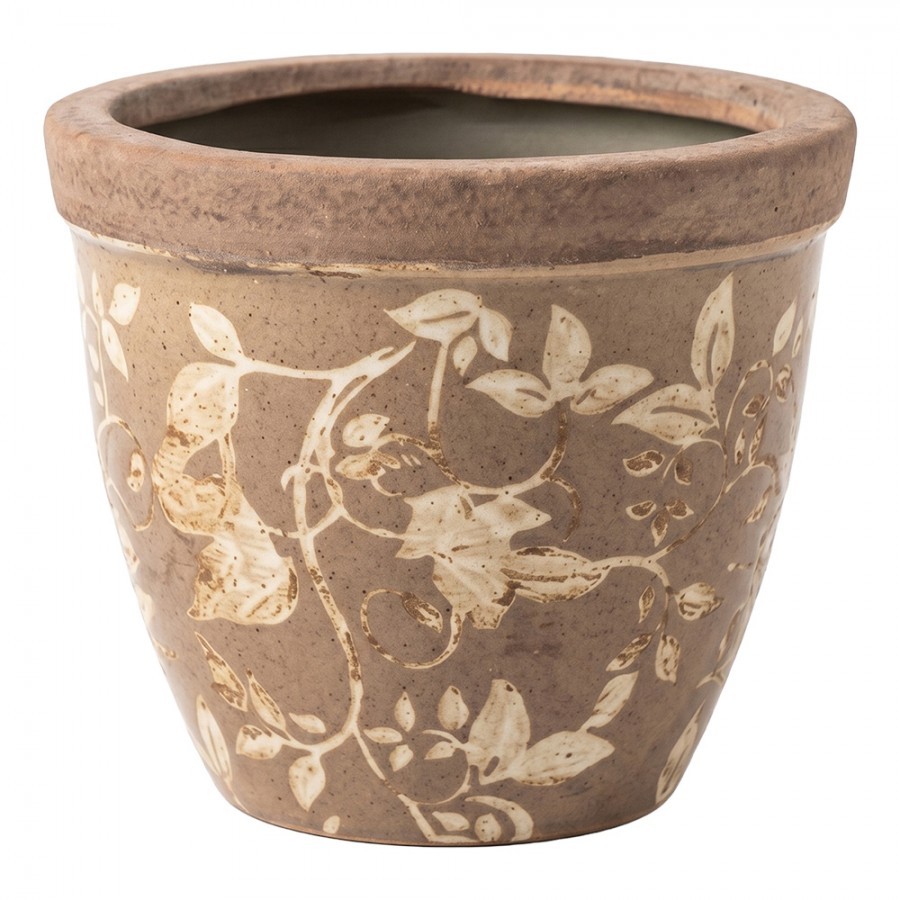 Dekorativní obal na květináč Vintage Charm L - Ø 18*15 cm