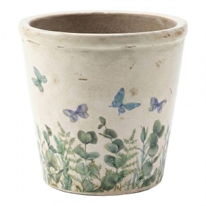 Dekorativní obal na květináč Butterflies Home XL - Ø 21*20 cm