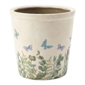 Dekorativní obal na květináč Butterflies Home M - Ø 15*14 cm