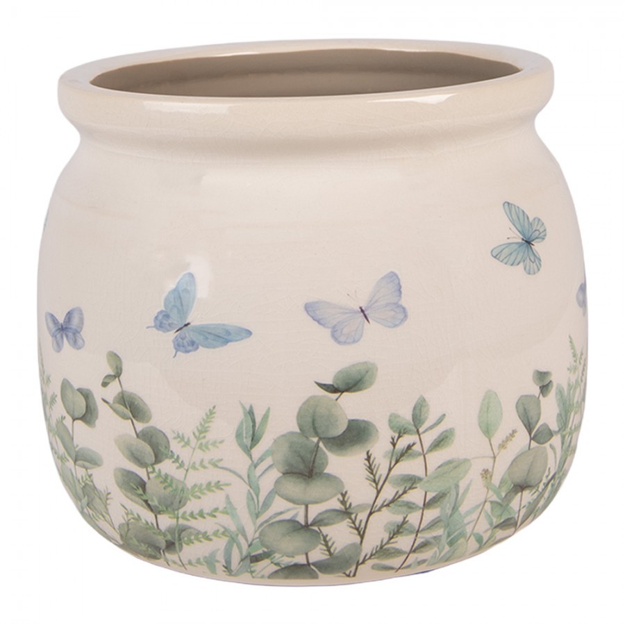 Dekorativní obal na květináč Butterflies Home M - Ø 16*13 cm