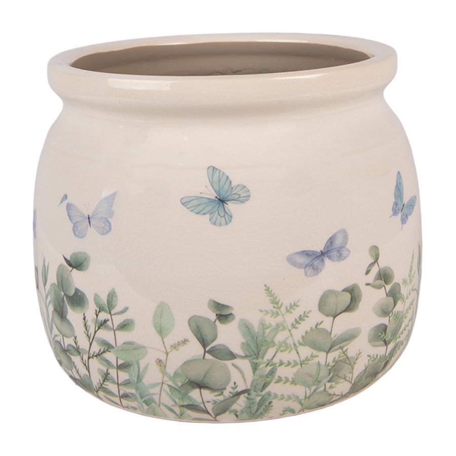 Dekorativní obal na květináč Butterflies Home M - Ø 16*13 cm
