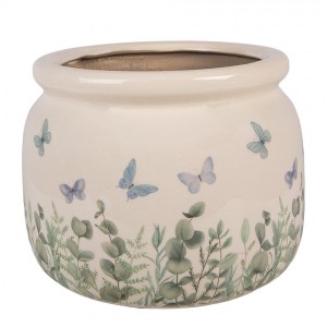 Dekorativní obal na květináč Butterflies Home L - Ø 20*15 cm