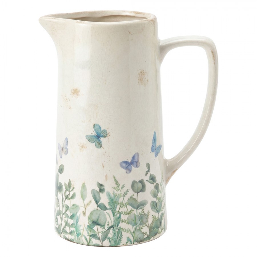 Dekorativní keramický džbán Butterflies Home L - 21*14*26 cm
