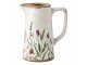Dekorativní keramický džbán s lučními květy Rustic Flora M - 16*11*20 cm Clayre & Eef