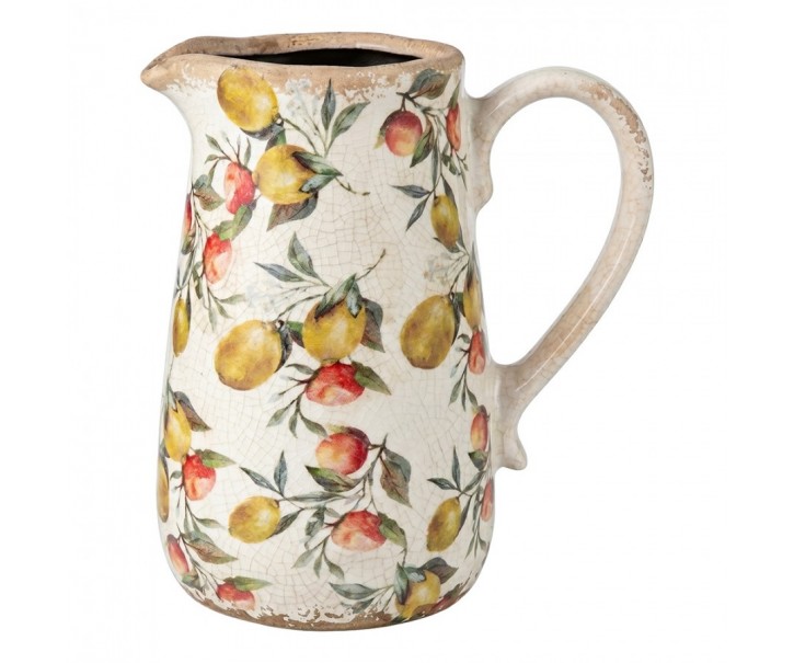 Dekorativní keramický džbán s citróny Lemon Grove M - 17*12*18 cm Clayre & Eef