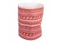 Červený bavlněný košík na pečivo s jeleny Nordic Christmas New - Ø 15*16 cm Clayre & Eef
