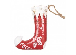 Christmas Ornament Christmas Stocking 26x8x35 Cm Red Metal - 26*8*35 cm