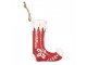 Christmas Ornament Christmas Stocking 26x8x35 Cm Red Metal - 26*8*35 cm Clayre & Eef