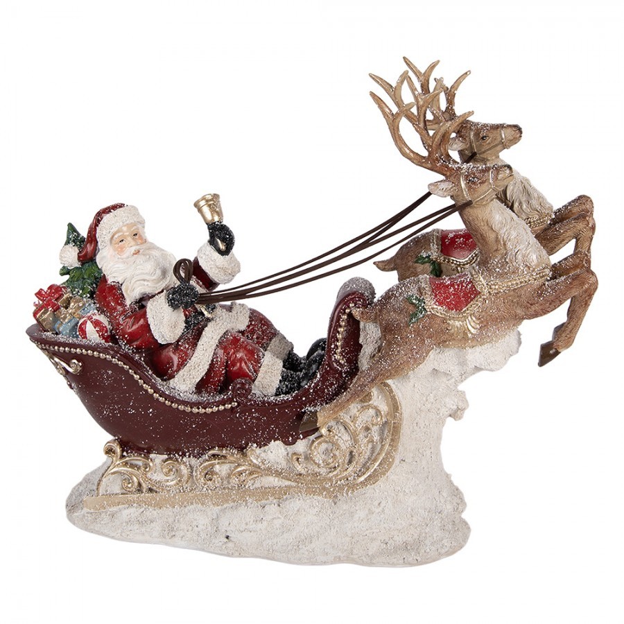 Christmas Decoration Figurine Santa Claus 42x14x36 Cm Red Plastic - 42*14*36 cm