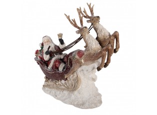 Christmas Decoration Figurine Santa Claus 42x14x36 Cm Red Plastic - 42*14*36 cm