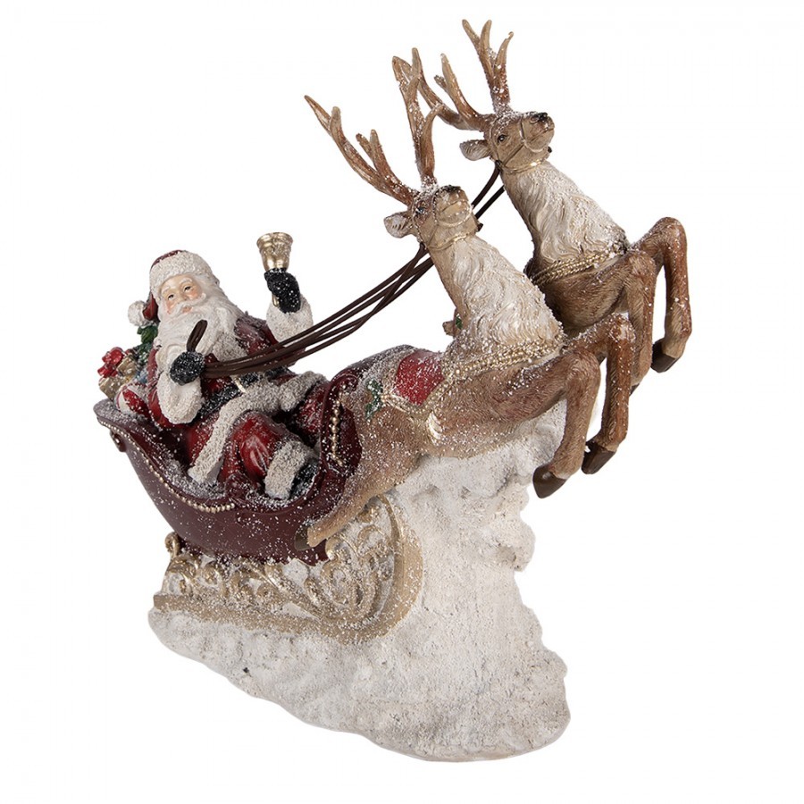 Christmas Decoration Figurine Santa Claus 42x14x36 Cm Red Plastic - 42*14*36 cm