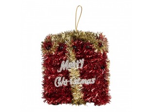 Christmas Ornament Gift 9x9x10 Cm Red Plastic - 9*9*10 cm