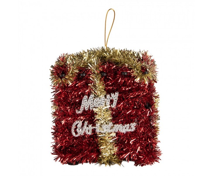 Christmas Ornament Gift 9x9x10 Cm Red Plastic - 9*9*10 cm Clayre & Eef